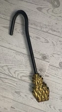 Vintage Heavy Solid PINEAPPLE Victorian Brass Damper Pull Hook 