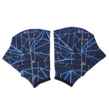 Swimming Hand Fins Half-Cut Webbed Diving Swim Gloves Training Flippers Paddle
