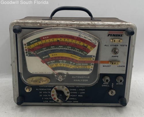 Vintage Penske Sears Multicolor Best Super Automotive Analyzer Not Tested