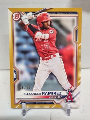 2021 Bowman Draft - Alexander Ramirez Gold /50 Angels