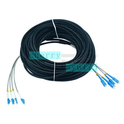 10M Field Outdoor Cable LC-SC UPC 4 Strand 9/125 SingleMode Fiber Patch Cord