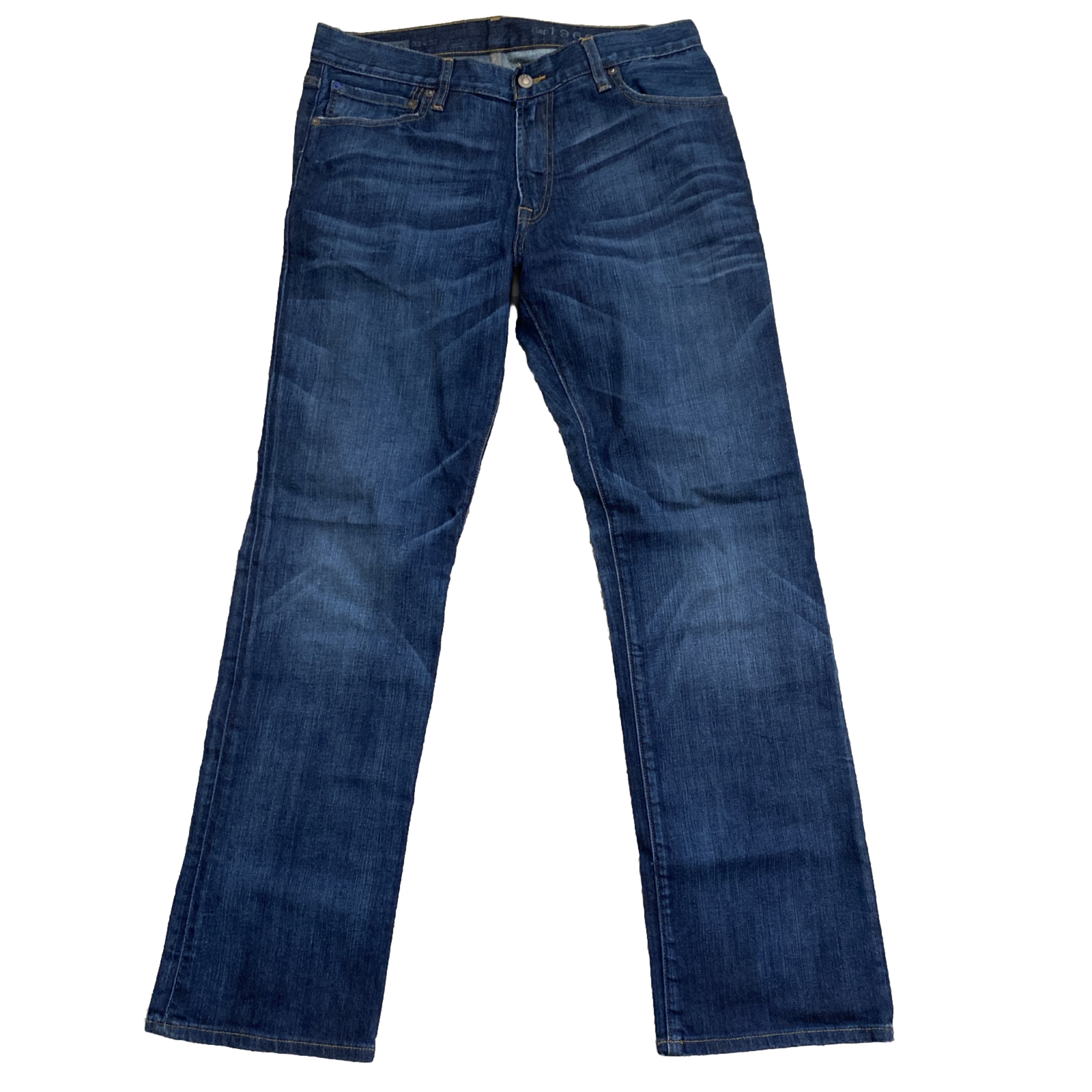 Mens Gap 1969 Standard Straight Blue Jeans 32x32 Gem