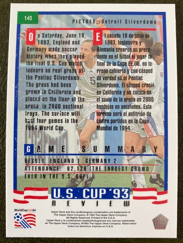 ( U SELECT CARDS ) 1993 Upper Deck WORLD CUP USA SINGLES 🔽PHOTOS ON - Picture 243 of 283