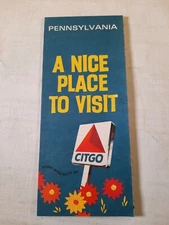 Vintage 1970 citgo Pennsylvania road map
