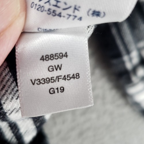 Lands End Womens 6 Black White Plaid Flannel Shirt Soft Cozy Button Down - Picture 15 of 17