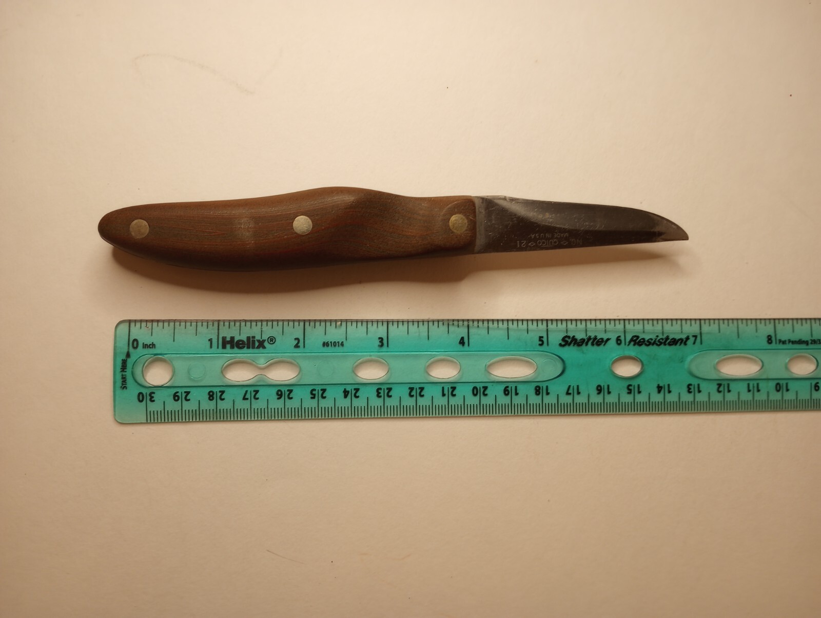 VTG Cutco Paring Knife No 1020 Classic Brown Swirl Handle Stainless Steel USA eBay