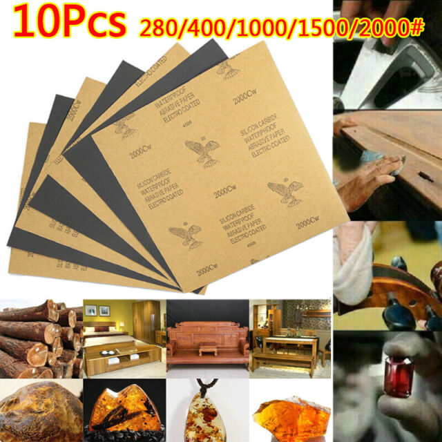 Wet and Dry Sandpaper 210x297mm from 280 to 2000 Grit Abrasive sheet Waterproof Wet and Dry Sandpaper 210x297mm from 280 to 2000 Grit Abrasive sheet Waterproof