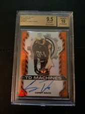 #9/25 Corey Davis Orange Rookie Auto 2017 Leaf Valiant Western Mich BGS 9.5