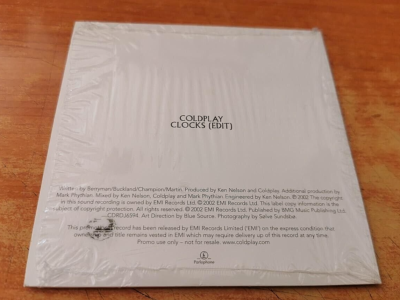 COLDPLAY Clocks ULTRA RARE UK PROMO CD SINGLE CARD SLEEVE CHRIS