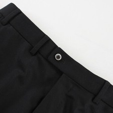 Hiltl NWT Dress Pants Size 48 32 US Piacenza Solid Black 100 Wool