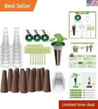 84 Pcs Hydroponic Pod Kit for Aero Garden with 12 Grow Baskets, 12 Grow Sponges 0.18 per gallon