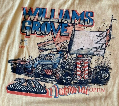 Vtg Williams Grove 1982 20th Annual National Open T-Shirt Single Stitch XL?