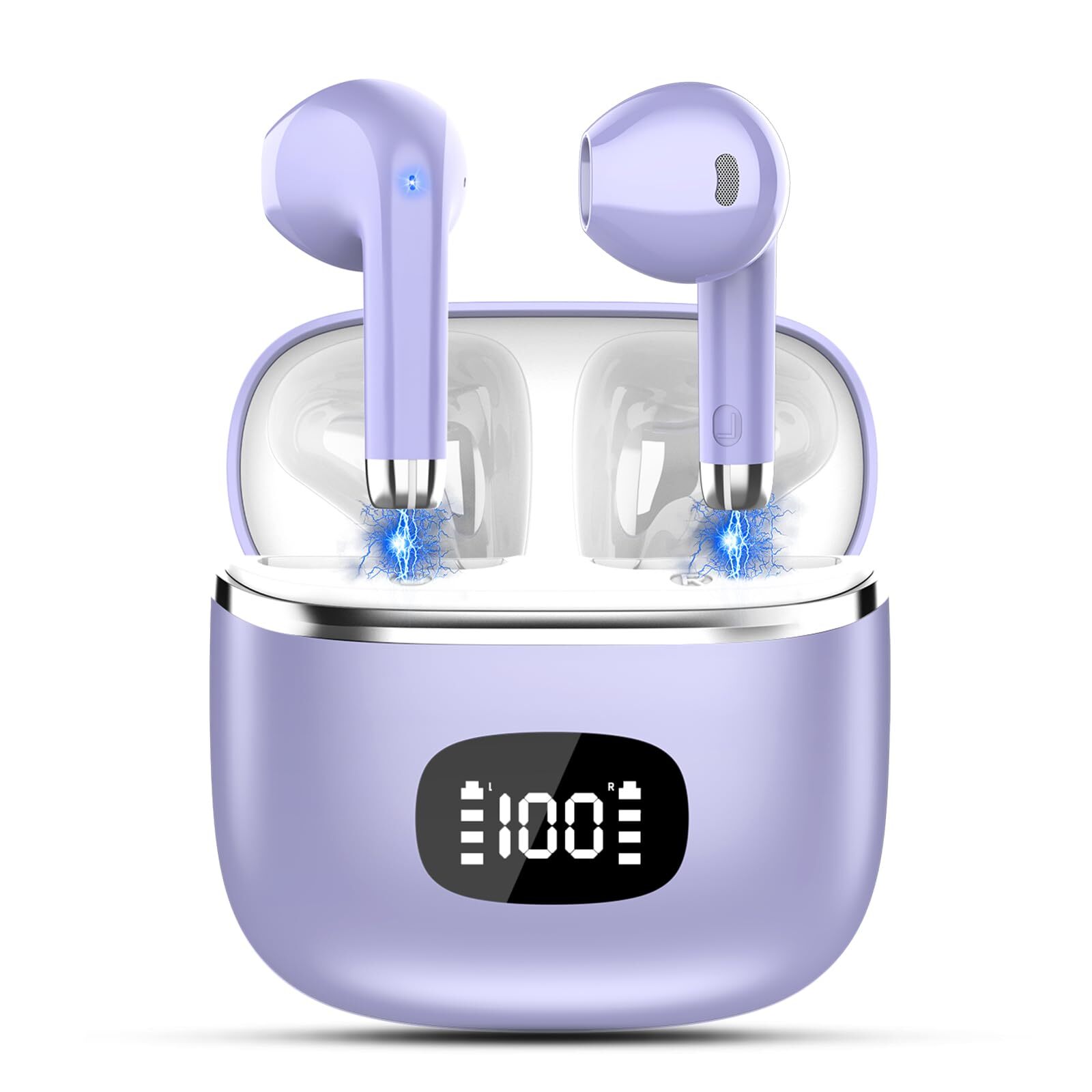Wireless Earbuds Bluetooth Headphones 5.3 Bass Stereo Earphones, 40H Playtime...-image