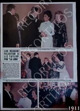clippings 1911 ELIZABETH TAYLOR LIZ RONALD REAGAN NANCY LA LOBA