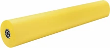 Rainbow Colored Kraft Duo-Finish Paper, Canary, 36" X 1', 1 Roll