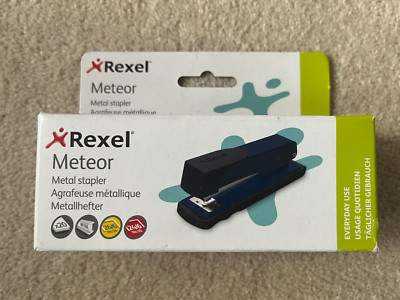 Rexel Meteor Halbstreifen Metall Hefter - 20 Blatt - Neu/Verpackt - Blau