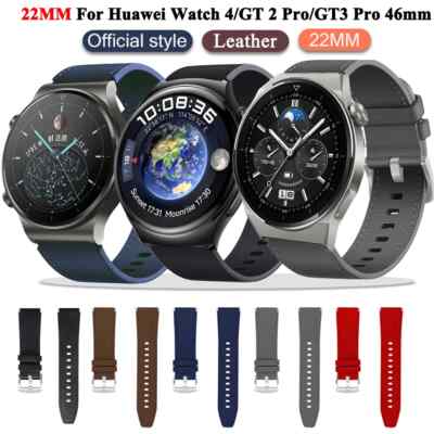 22mm Leather Armband für Huawei Watch 4 GT 4 46mm GT3 GT 2 3 Pro SE Runner Belt