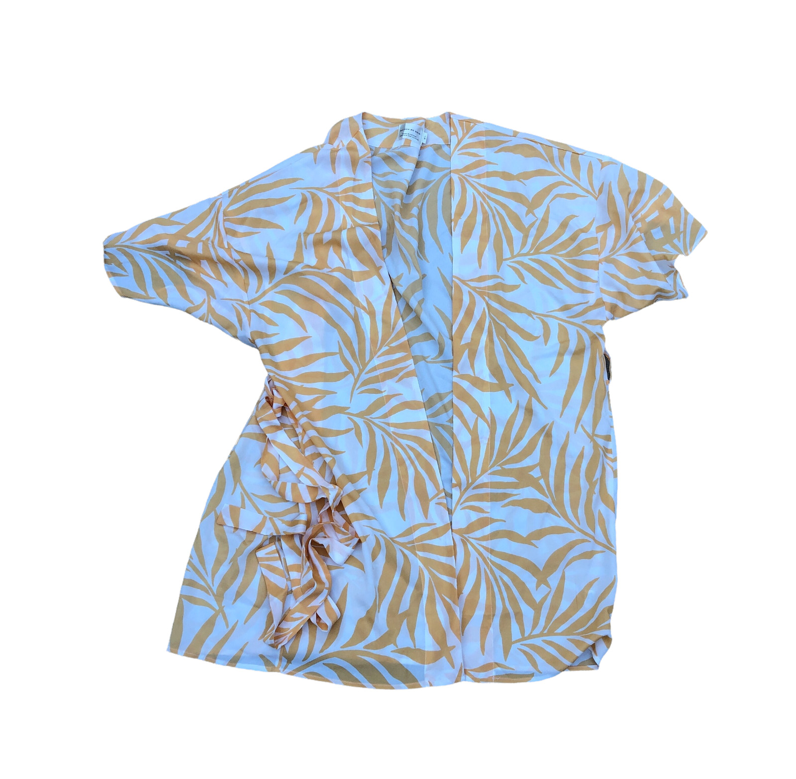 MAISON DU SOIR Magnolia Luxe Palm Print Kimono Ro… - image 1