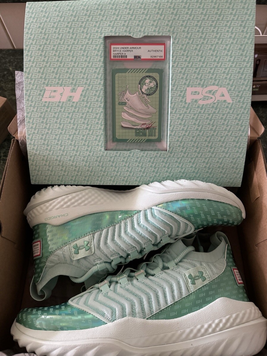 NEW RARE Under Armour Bryce Harper 9 Gem MT Turf Shoe PE x PSA Men’s Size 8.5 Under Armour Bryce Harper 9 Gem MT Turf Shoe PE x PSA Size 9  main image 3
