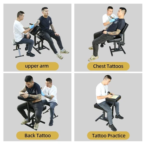 Premium Multifunctional Chair Tattoo Armrest Adjustable Height with Wheel Chair image 6