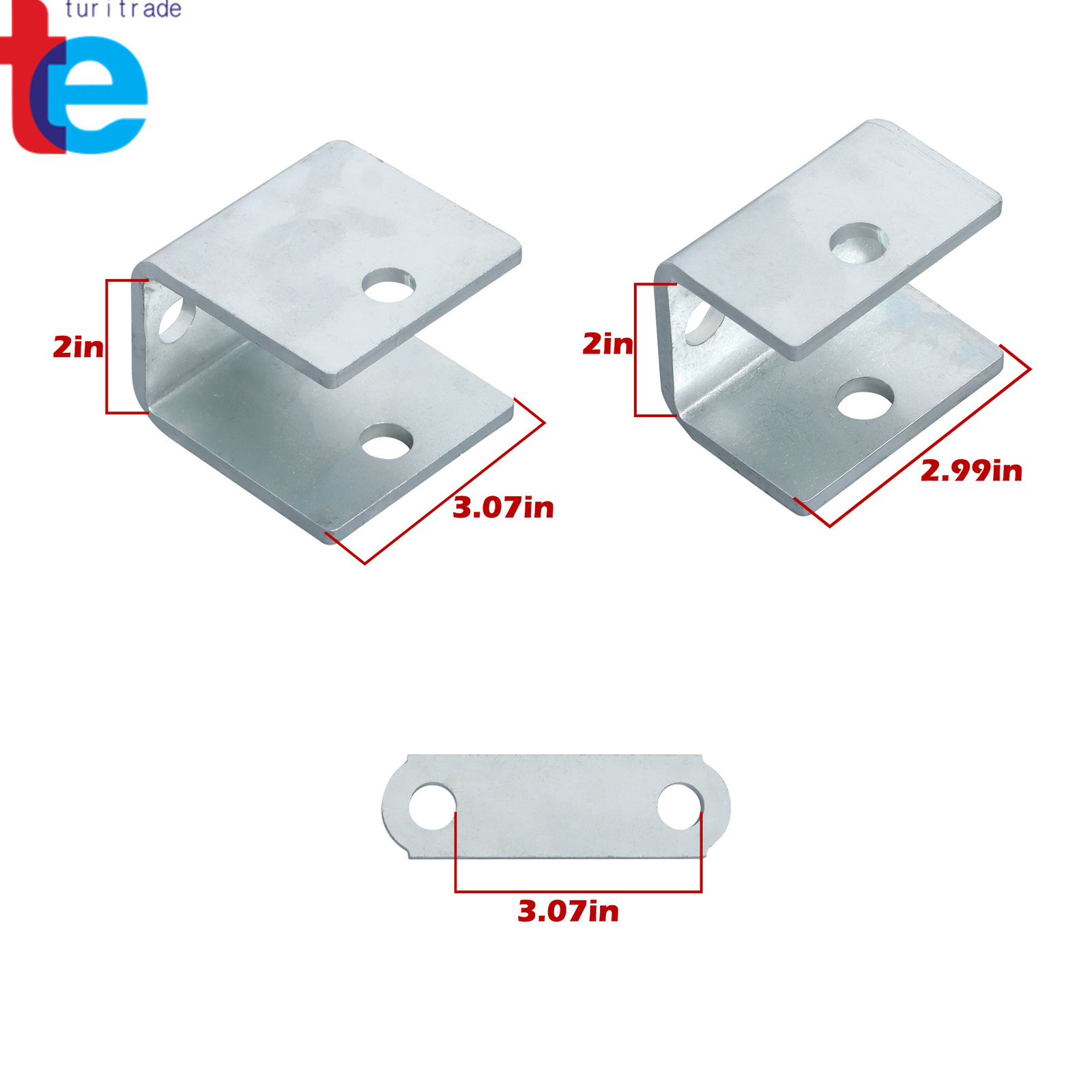 Trailer Leaf Spring Hanger Kit for Double Eye Springs Single Axle Suspension