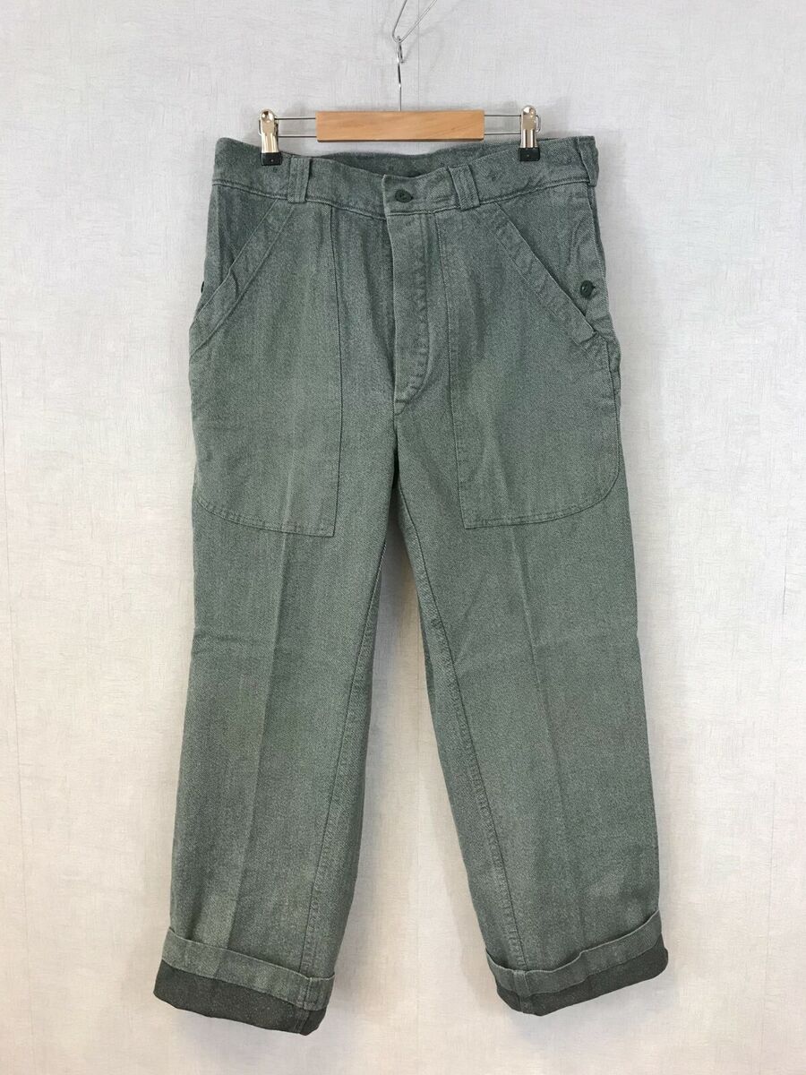 Vintage Denim 1960s Swiss Work Pants / Chore Trousers - Salt Vintage Denim 1960s Swiss Work Pants / Chore Trousers - Salt