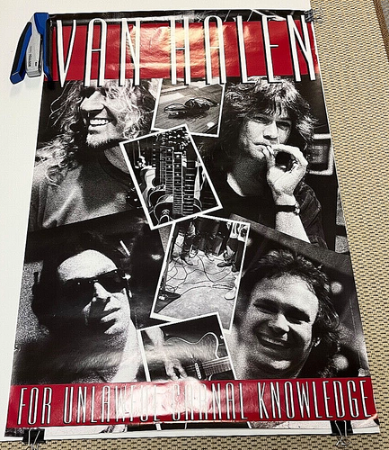 VAN HALEN For Unlawful Carnival Knowledge US Promo Poster 35”x23” Original 1991