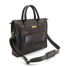 Style n Craft 392008 Portfolio Briefcase Bag in Full Grain Dark Brown Leather