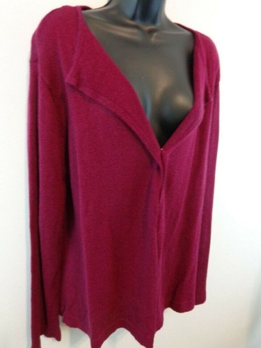 Masai Sweater Women's XL Burgundy Leonor Linen Blend Cardigan New With Tags - Picture 4 of 9
