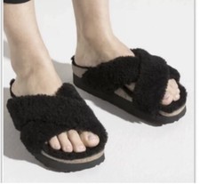 Birkenstock Papillio Daytona Shearling Platform Sandals Women s EU 38 US 7- 7.5