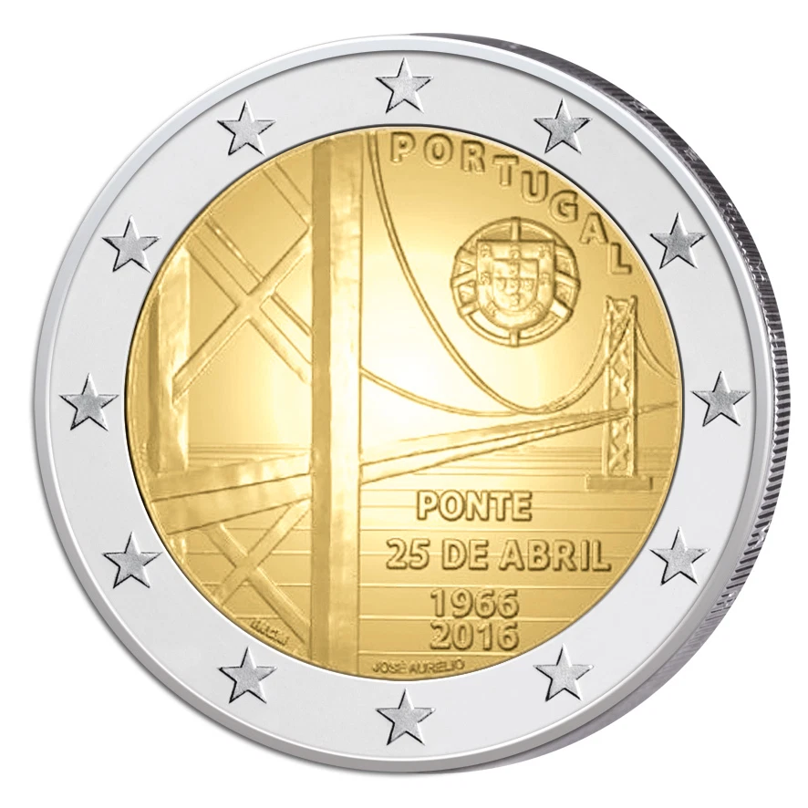 - 2 EURO COMMEMORATIVE - UNC --- PORTUGAL 2016 - 50e ANN PONT - Photo 1/1