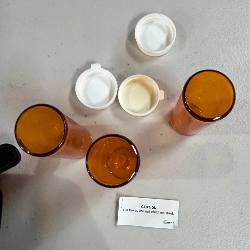 Coach подпись черный холст кожаный тройной таблетки чехол дорожная коробка - Изображение 4 из 4