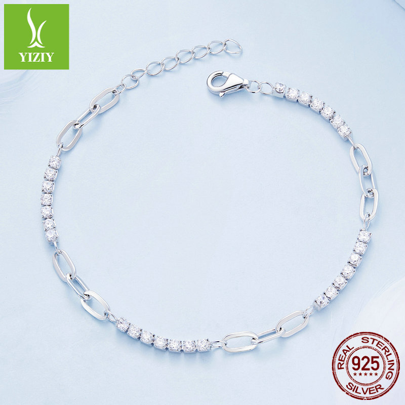 Fashion 925 Sterling Silver SShining Splice CZ Adjustable