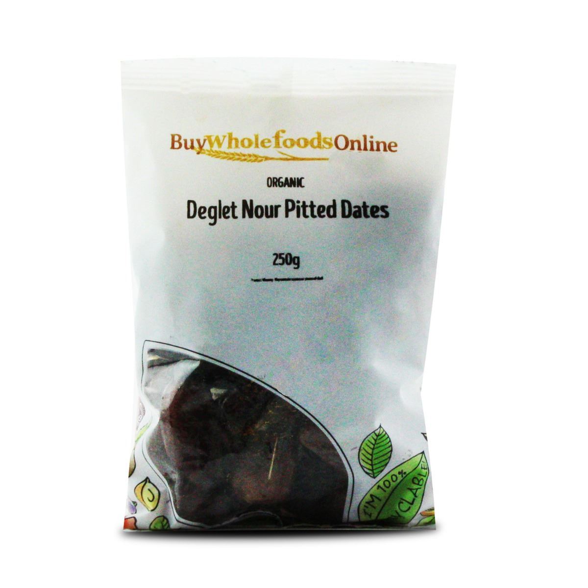 Organic Dates Pitted Deglet Nour 250g | BWFO | Free UK Mainland P&P