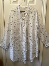 BUTTON FRONT LIGHTWEIGHT WOMEN'S HOUSE DRESS/DUSTER -SIZE 5XL-COTTON/POLYESTER