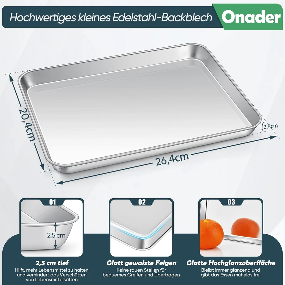 Ofenblech Backblech Mit Abkühlgitter Rechteckig Backform Mit Kuchengitter - Bild 2 von 4