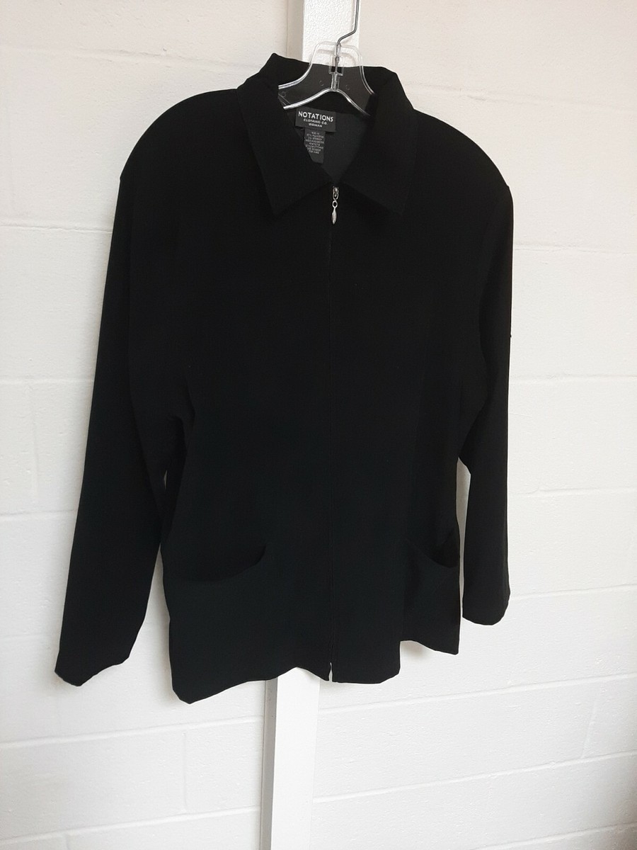 トップス mm Notations Clothing Co Woman Black Jacket Sz 1x | eBay