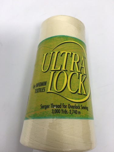 6 NEW Ultra Lock Serger Thread 3000 Yard Cone Polyester Thread Natural - Picture 4 of 10