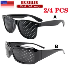 2/4 Pair Small hole Glasses Eyes Correction Exercise Eyesight Care Improvement