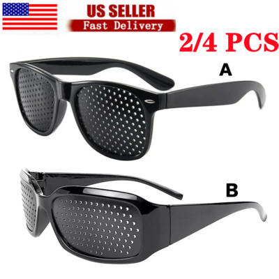 2/4 Pair Small Hole Glasses Eyes Correction Eyesight Care Improvement USA Stock