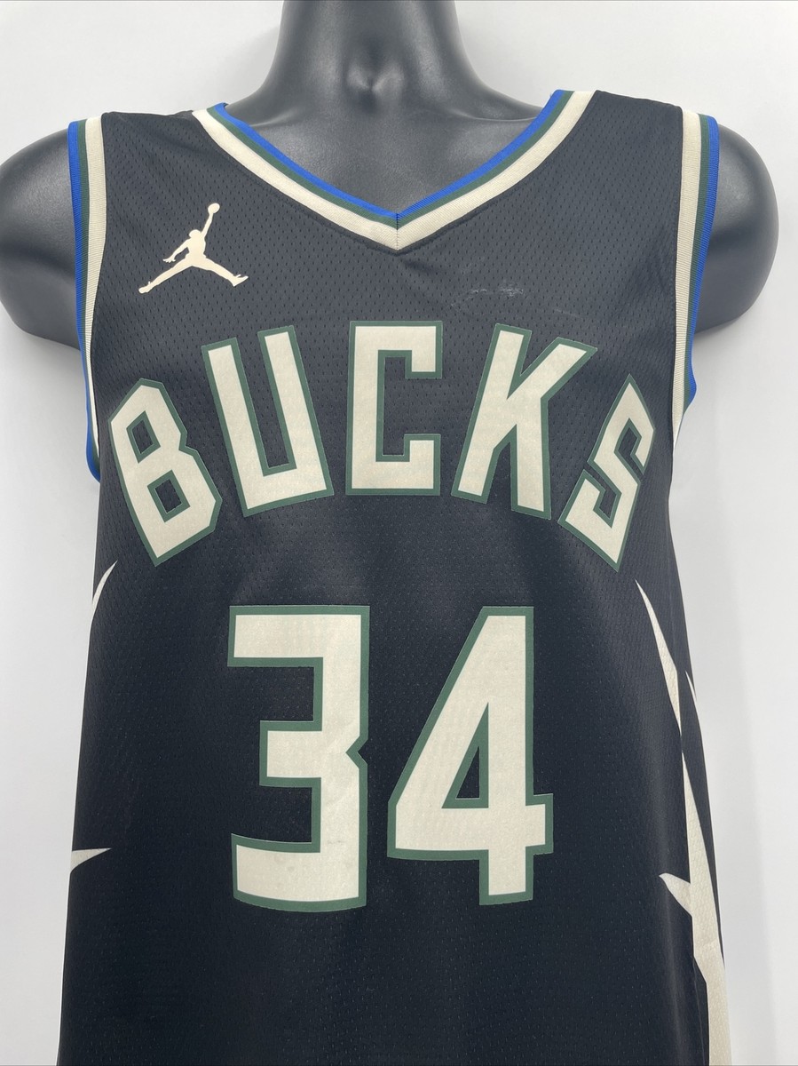 NIKE Giannis Black Milwaukee Bucks Jordan Swingman Jersey
