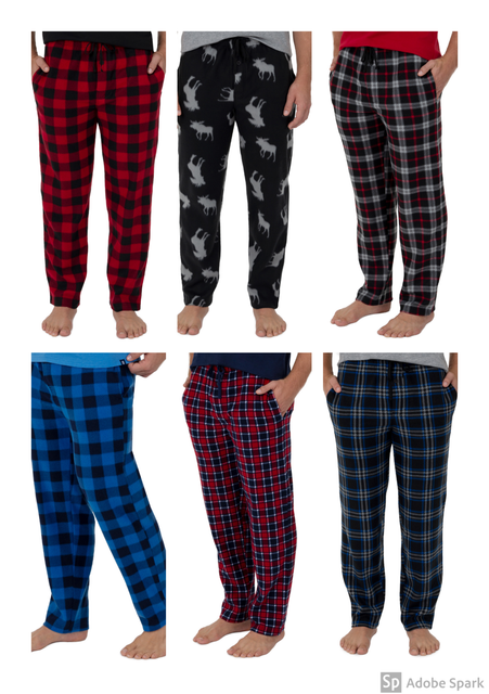 fruit of the loom men's fleece pajama pants
