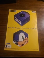Anuncio impreso Sonic The Hedgehog Nintendo Gamecube años 2000 8x11 ideal para enmarcar