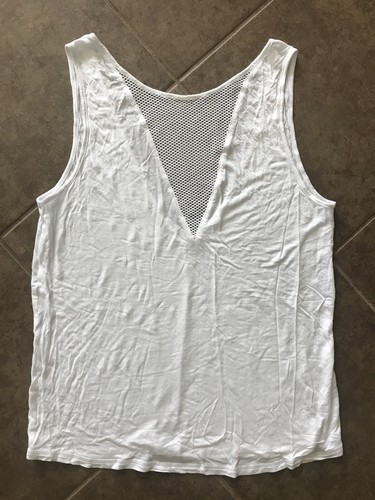 White Mesh Workout Top