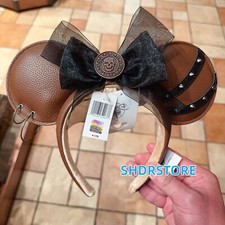 Authentic 2024 Disney pirates of the caribbean brown Minnie mouse ears Headband