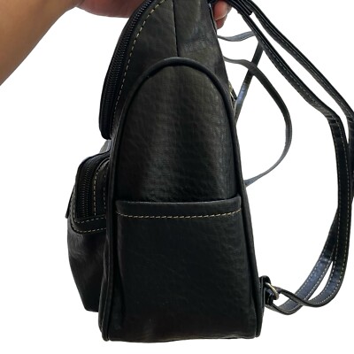 NWT MultiSac Vegan Leather Multipockets Stylish Black Major 