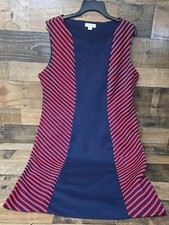 Nautica Dress Women 16 Stretch Striped Preppy Career Nautical Academia Office