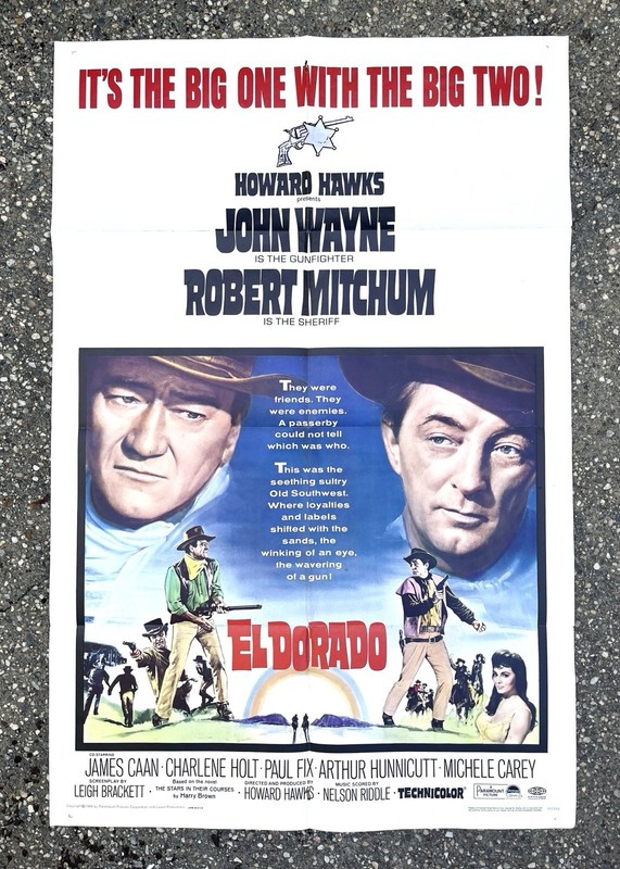 Original Vintage 1966 EL DORADO Western Movie Poster John Wayne / Robert Mitchum