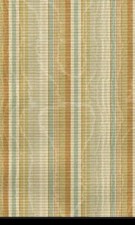 STRIPED FABRIC. YELLOW, GREEN, BROWN, BLUE UPHOLSTERY. SOLD BY YARD. 58" WIDE