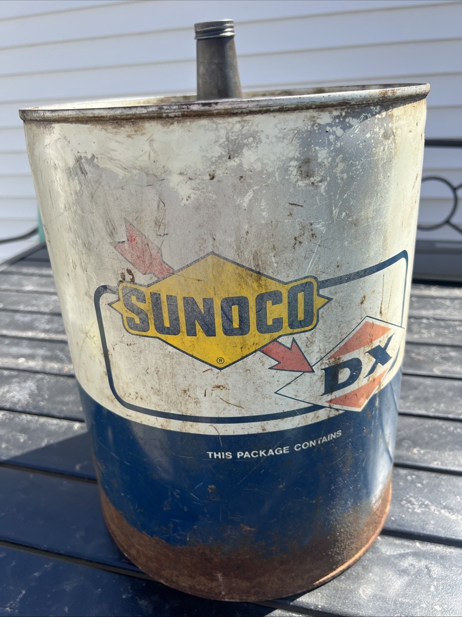 Vintage Sunoco DX 5 Gallon Gas & Petroleum Can (Empty / Used